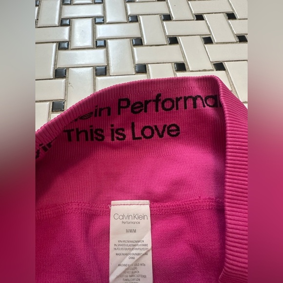 Calvin Klein Performance Fuchsia Bike Shorts - Picture 3 of 5